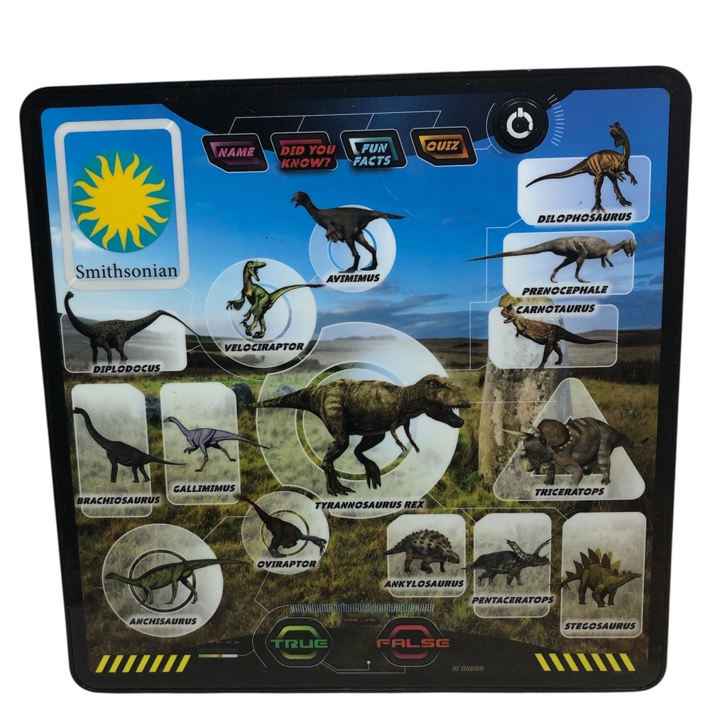 Smithsonian Kids Dino Tablet by Kidz Delight 2011 Dinosaur Facts Trivia & Quiz